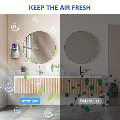 Ozone Generator Purifier for Air Water Fruits Vegetables - Silver