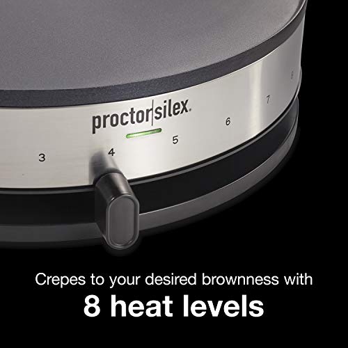 Electric Crepe Maker 13-Inch Nonstick Griddle with Temperature Control and Accessories