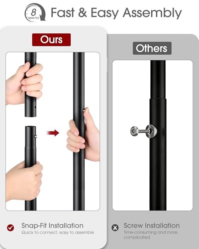 Large Black Double Rod Clothes Rack with Mesh Shelf & Hooks - 28.7 W x 16.5 D x 59.1 H