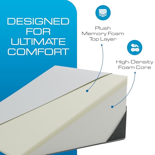 High Wide Bed Wedge Pillow for Sleep Apnea Acid Reflux Back Pain 12" - Kölbs