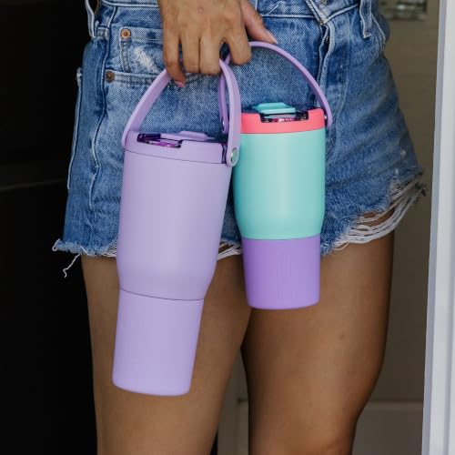 Insulated 35oz Travel Tumbler with Leakproof Flip Lid & Stainless Steel Straw - Java