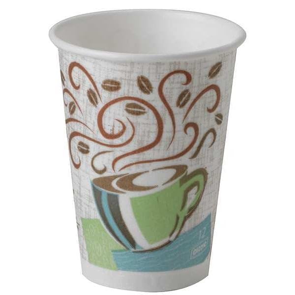 Dixie Georgia-Pacific PerfecTouch WiseSize Coffee Dreams Insulated Paper Cup 12oz - Case of 20 Sleeves (Variation 500)