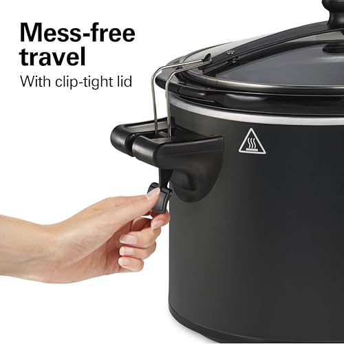Hamilton Beach Portable 6 Quart Programmable Slow Cooker - Matte Black