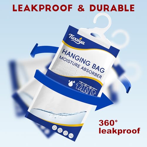 TUXIYA Moisture Absorbers 30 Pack,Hanging Closet Dehumidifier Bags