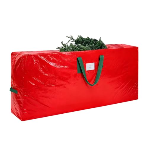 KRYSTY 9 Ft Red Large Christmas Tree Storage Bag Heavy Duty Waterproof Dustproof