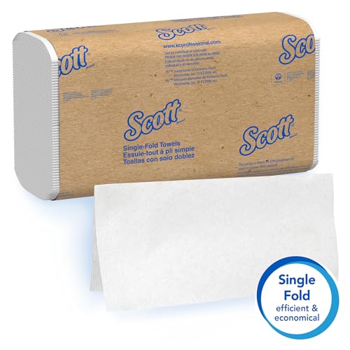 Single-Fold Paper Towels Bulk Pack - 16 x 250 Sheets White Economy Dispenser Towels