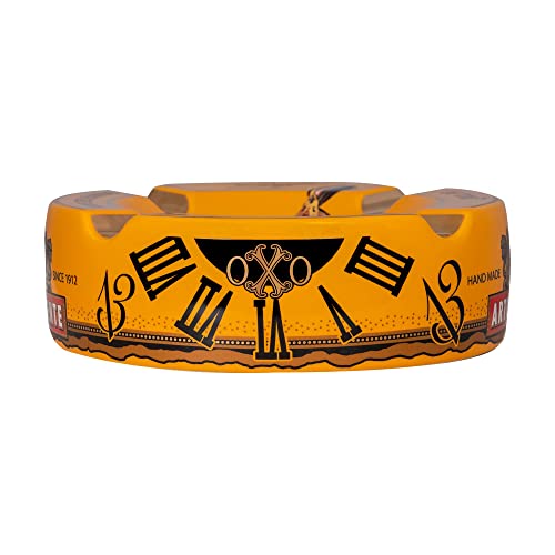 Large Arturo Fuente Yellow Porcelain Cigar Ashtray - 8.75" with 4 Slots