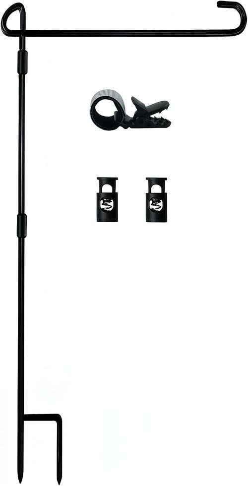 Garden Flag Pole Stand Holder - Waterproof & Durable with Flag Stopper | Perfect for Outdoor Yard Decor