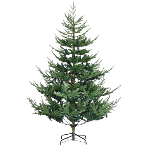 6 Foot Artificial Christmas Tree Nordic Pine Green - Full-Looking, Flame-Retardant, Easy Assembly