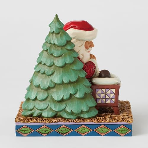 Santa Kneeling by Baby Jesus Figurine - Jim Shore Heartwood Creek, 5.7"