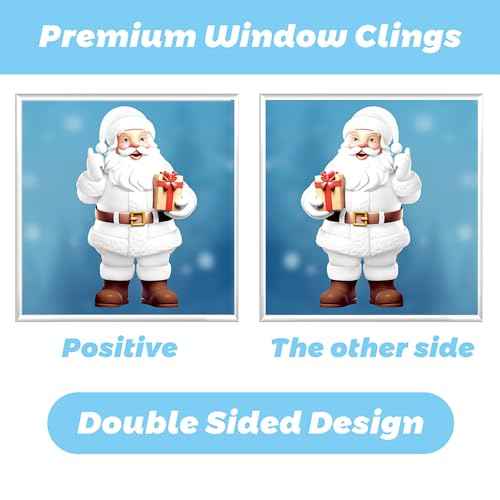 190PCS Christmas Window Clings Stickers ? Holiday Decals for Home, Office, Classroom & Glass Decor, Reusable Decoracion de Navidad