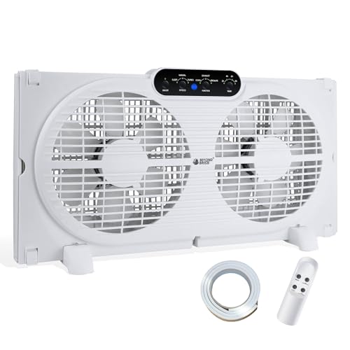 Beyond Breeze 9-Inch Window Fan with Reversible Airflow, Timer & Remote Control - Includes Bug Screen