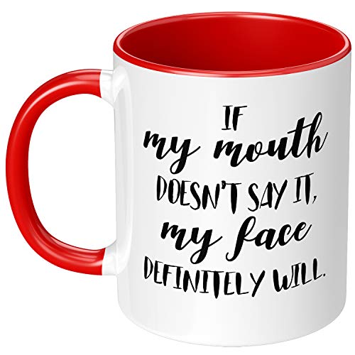 Funny Red Ceramic Coffee Mug 11 oz Gag Gift for Coworkers & Office - FUNNY KIDS' HOME