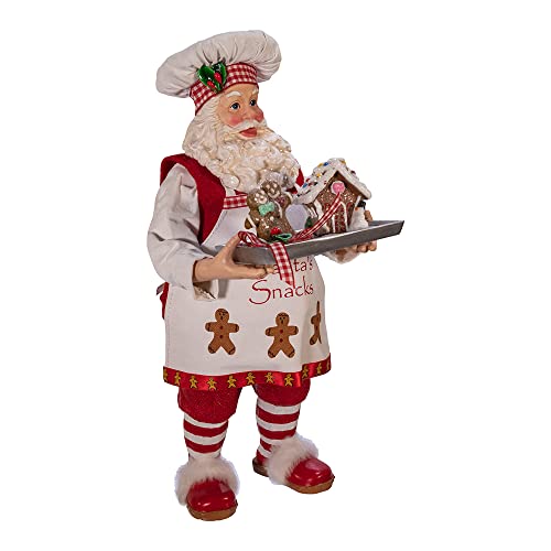Gingerbread Chef Santa Figurine - 11-Inch Kurt S. Adler Christmas Decor