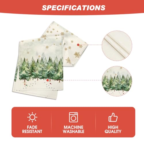 Artoid Mode Xmas Tree Table Runner 13x72 Inch Green Holiday Decor