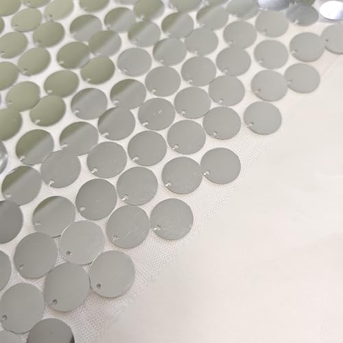 Silver Sequin Table Runner 12x108 Inch for Weddings & Events