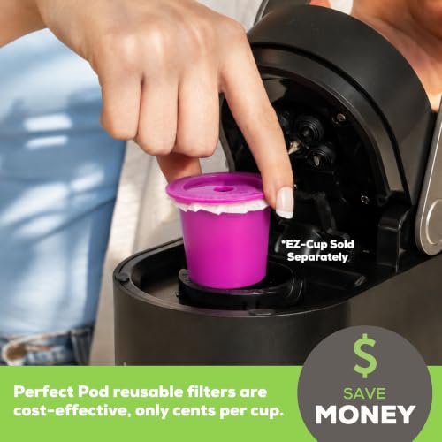 Reusable Coffee Filter with Lid for EZ-Cup - 300 Count (6 Packs of 50)