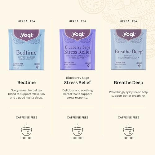 Get Well Tea Gift Box - Organic Wellness Tea Sampler, 45 Bags