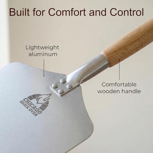 Premium Aluminum 12x14 Pizza Peel with Detachable Handle – Chicago Brick Oven