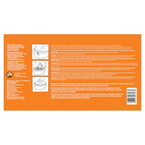 GOJO Heavy Duty Textured Wet Towels 130ct Citrus Scent | Fast Hand & Surface Cleaning Wipes