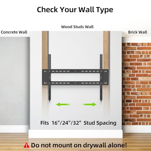 USX MOUNT Fixed TV Wall Mount 65-120 inch Up to 220 lbs Low Profile Bracket
