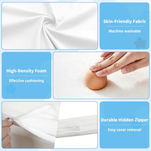 Baby Foam Ball Pit 35.4 Inch with Memory Foam Sides for Toddlers - White