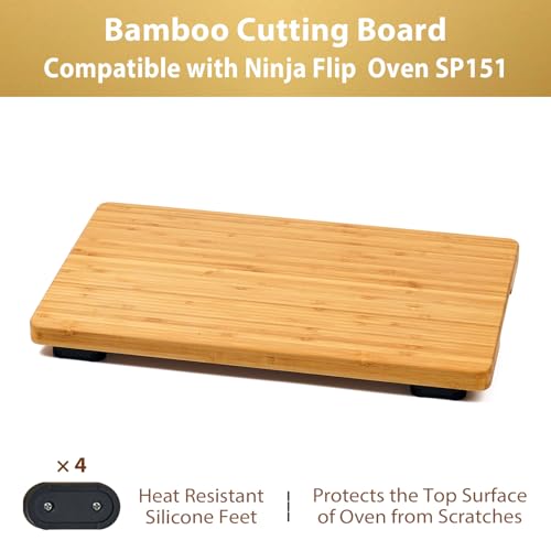 Umilife Bamboo Cutting Board for SP151 Oven - Heat-Resistant, Non-Slip, Extra Storage