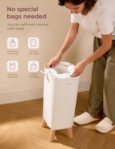 Momcozy Triple-Seal Diaper Pail with Odor Locking & Ergonomic Height