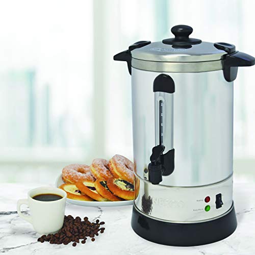 NESCO 30-Cup Stainless Steel Coffee Urn - Professional Hot Coffee Dispenser