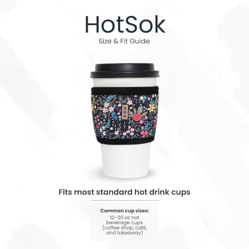 Sok It HotSok Coffee & Tea Reusable Insulated Neoprene Cup Sleeve – Candy Cane Stripes, One Size