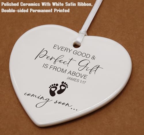 ZVMIS Heart Shaped Christmas Ornament Pregnancy Announcement Gift - 183-every good perfect gift