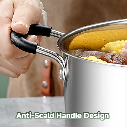 11-Piece Stainless Steel Cookware Set with Steamer & Heat-Resistant Handles