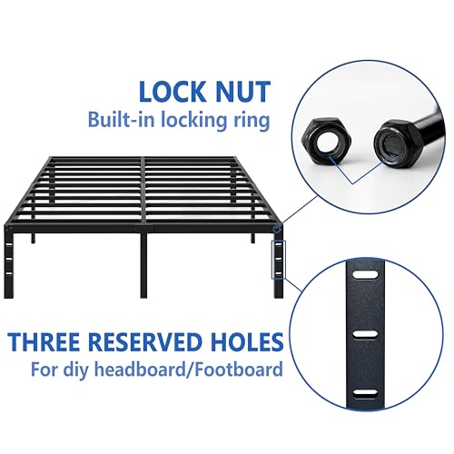 Twin Metal Bed Frame with Storage Space - 14 Inch - NEW JETO