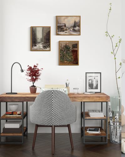 ARPEOTCY Vintage Framed Wall Art, 8x10in, Antique Winter Christmas