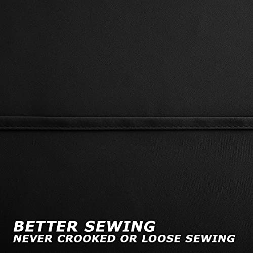 Blackout Curtains 72 Inch Extra Wide Pack of 2 - Dark Light Blocking Window Shades for Bedroom and Living Room, Black