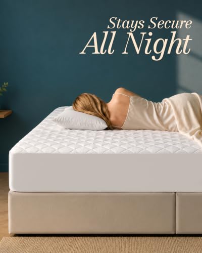 White Twin Mattress Pad Set of 2 - Fits 16-inch Deep Pocket Mattresses