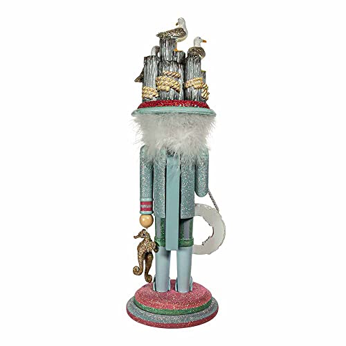 18-Inch Hollywood Seagull Coastal Nutcracker - Hand-Painted, Seaside Decor