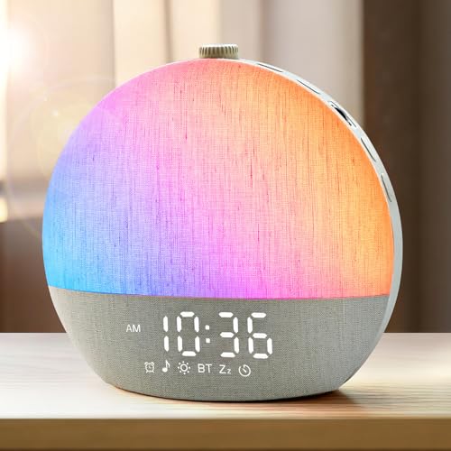 Zelaclock Sunrise Alarm Clock with White Noise & RGB Night Light