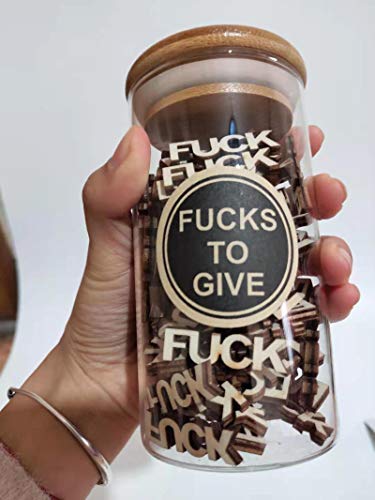 Langjitianya 13oz F**ks to Give Jar - Funny Gag Gift for Friends, Office