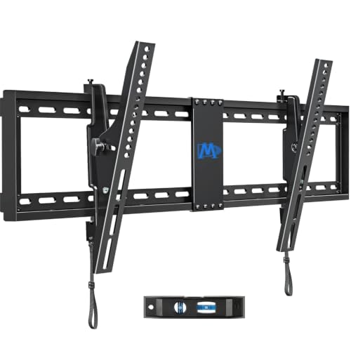 Tilting TV Wall Mount for 42-86 Inch TVs - Black, Space-Saving, Easy Install