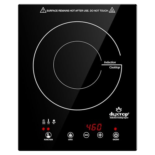 Duxtop Medium Portable Built-in 1800W Induction Cooktop - Energy Efficient & Easy to Use