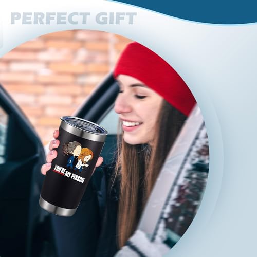 ATHAND Stainless Steel Tumbler 20oz Black - Insulated Travel Mug, Gift Edition