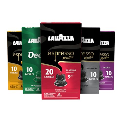 Lavazza Espresso Variety Pack 60 Capsules - Compatible with Nespresso Original Machines, 10 Count Pack of 6