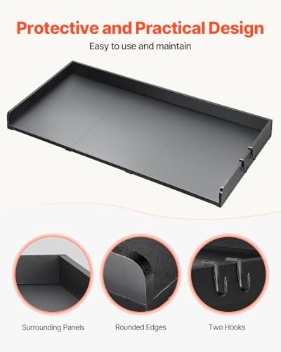 Black Countertop for Washer Dryer with Splicing Panels - 54x27in Water-Resistant Laundry Topper