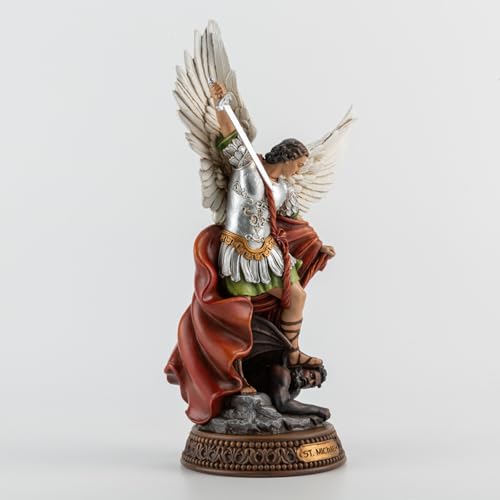 St Michael the Archangel Statue - 12 Inch Full Color Protector Sculpture