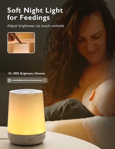 Momcozy Smart Baby Sound Machine with Night Light, White Noise