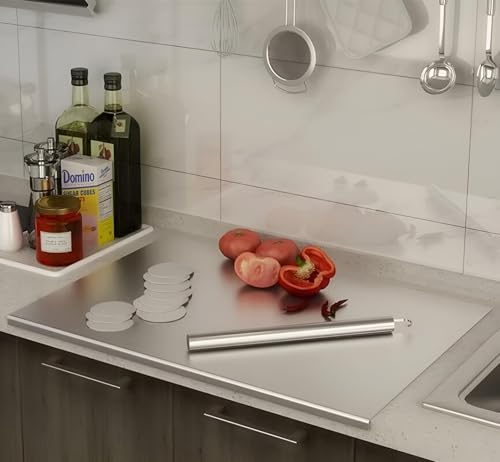 Stainless Steel Cutting Board 23.6 x 22.8 inches, Non-Adhesive Kitchen Surface - Variation of THIS listing