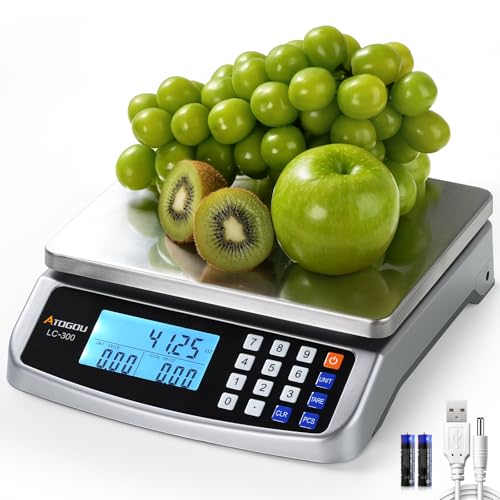 Atogou Silver 50kg/110lb Digital Food Scale with Price & Tare Functions