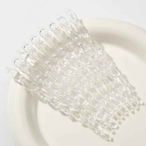 30pcs Acrylic Icicles Ornaments Christmas Tree Decorations Winter Pendant Icicle Christmas Hanging Decoration for Christmas Tree DIY Decorations Pendant Bulk (Clear-1)