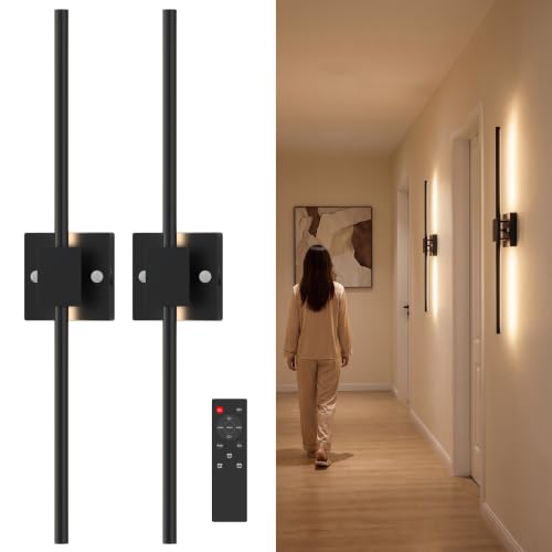 Torchlet Wireless Wall Sconces Set of 2 with 8000mAh Battery, Motion Sensor & Adjustable Arms